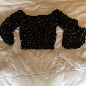 Black crop top